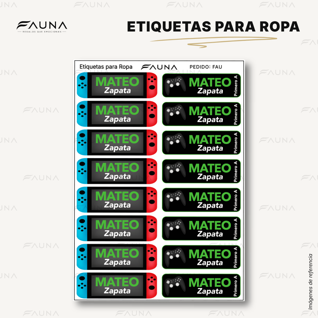 Videojuegos 🎮 - Etiquetas Escolares Premium Personalizadas