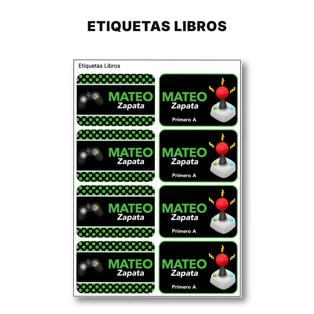 Videojuegos – Etiquetas Escolares Personalizadas