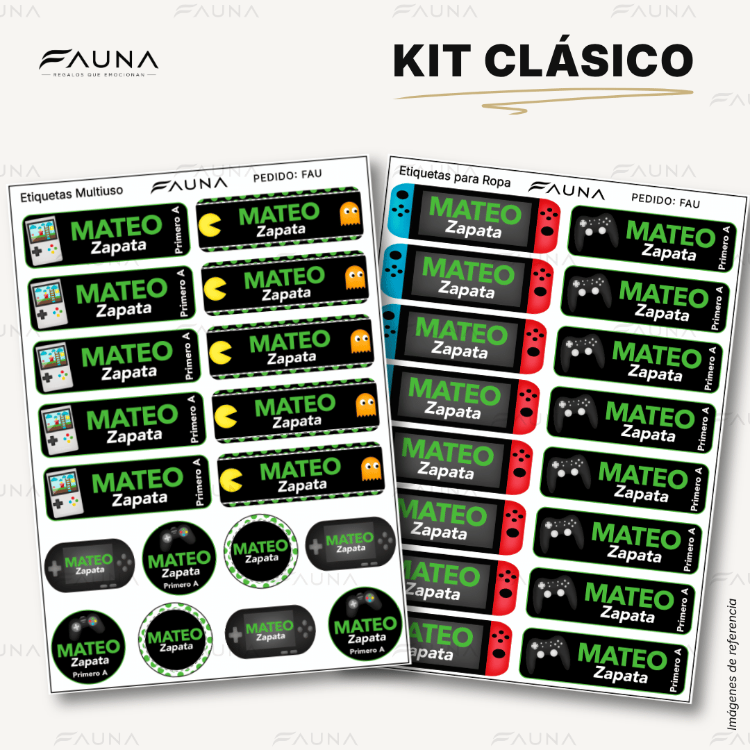 Videojuegos 🎮 - Etiquetas Escolares Premium Personalizadas