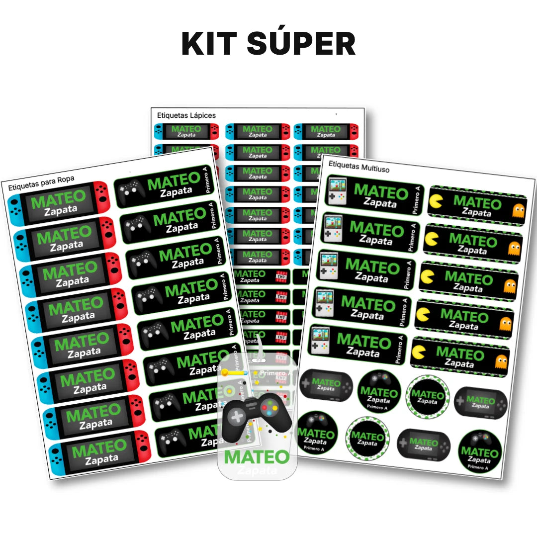 Videojuegos – Etiquetas Escolares Personalizadas