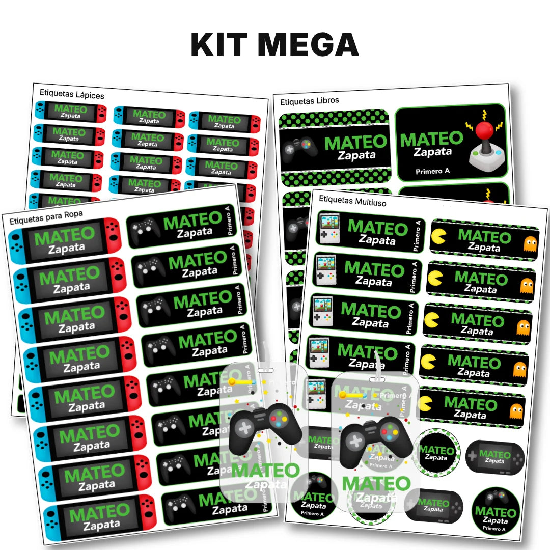 Videojuegos – Etiquetas Escolares Personalizadas