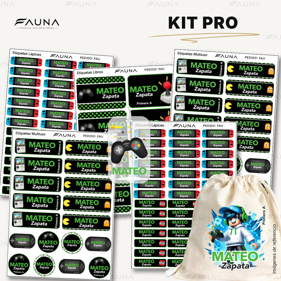Videojuegos 🎮 - Etiquetas Escolares Premium Personalizadas