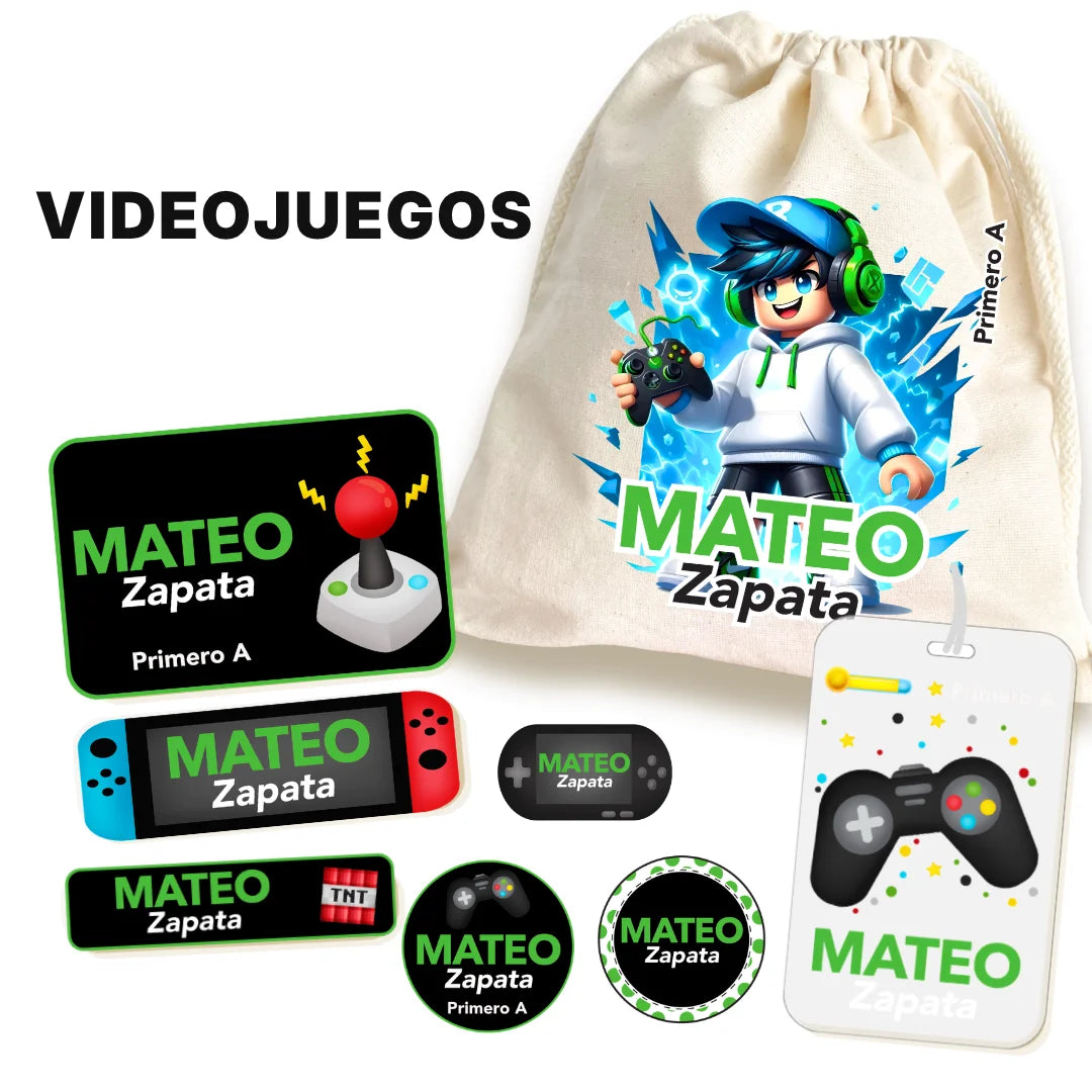 Videojuegos – Etiquetas Escolares Personalizadas
