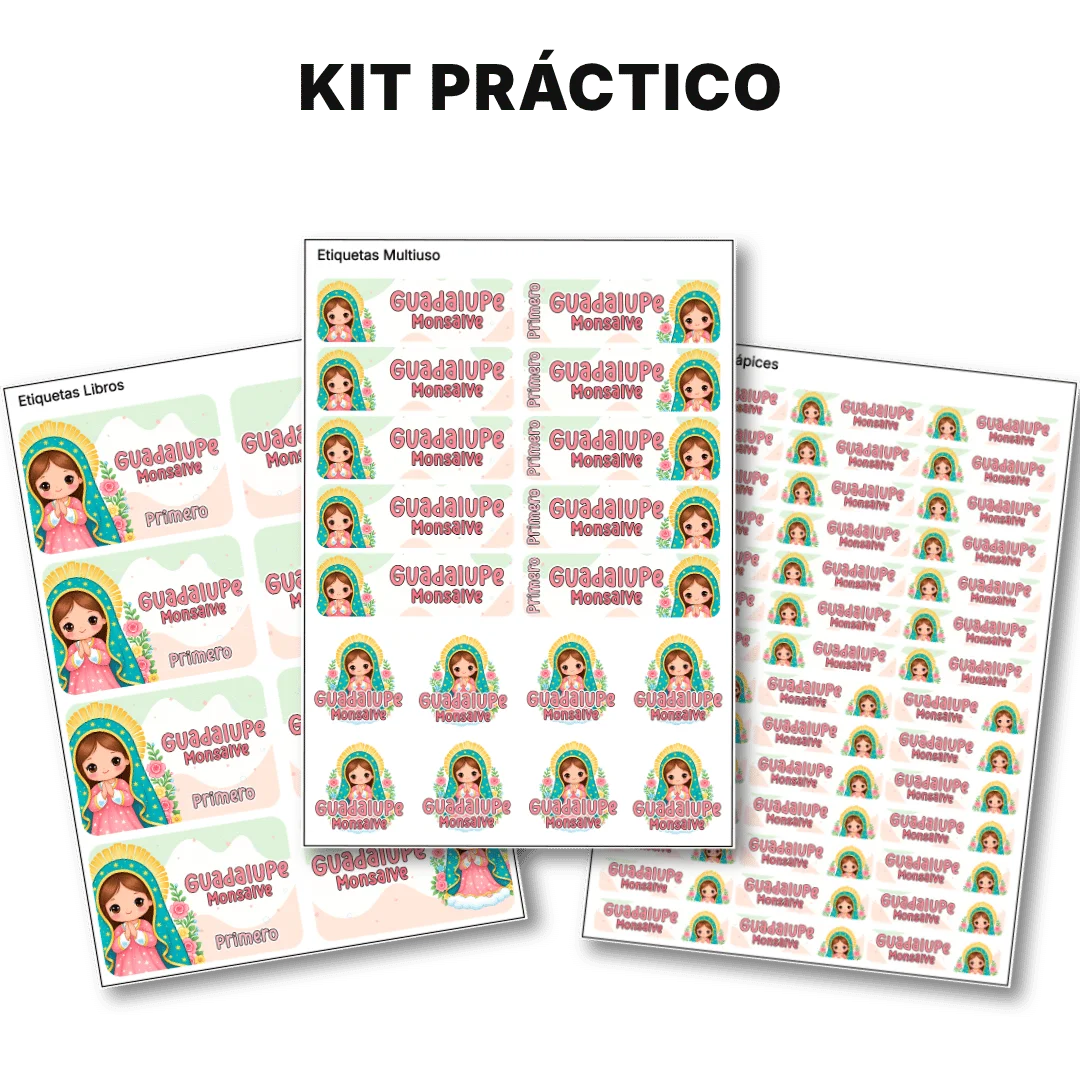 Virgencita de Guadalupe – Etiquetas Escolares Personalizadas