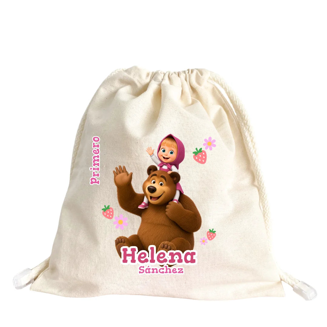 La niña y El oso – Tula Multiusos Personalizada