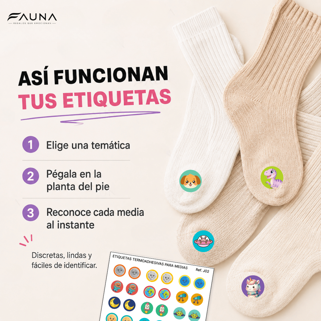 Etiquetas Termoadhesivas para Medias
