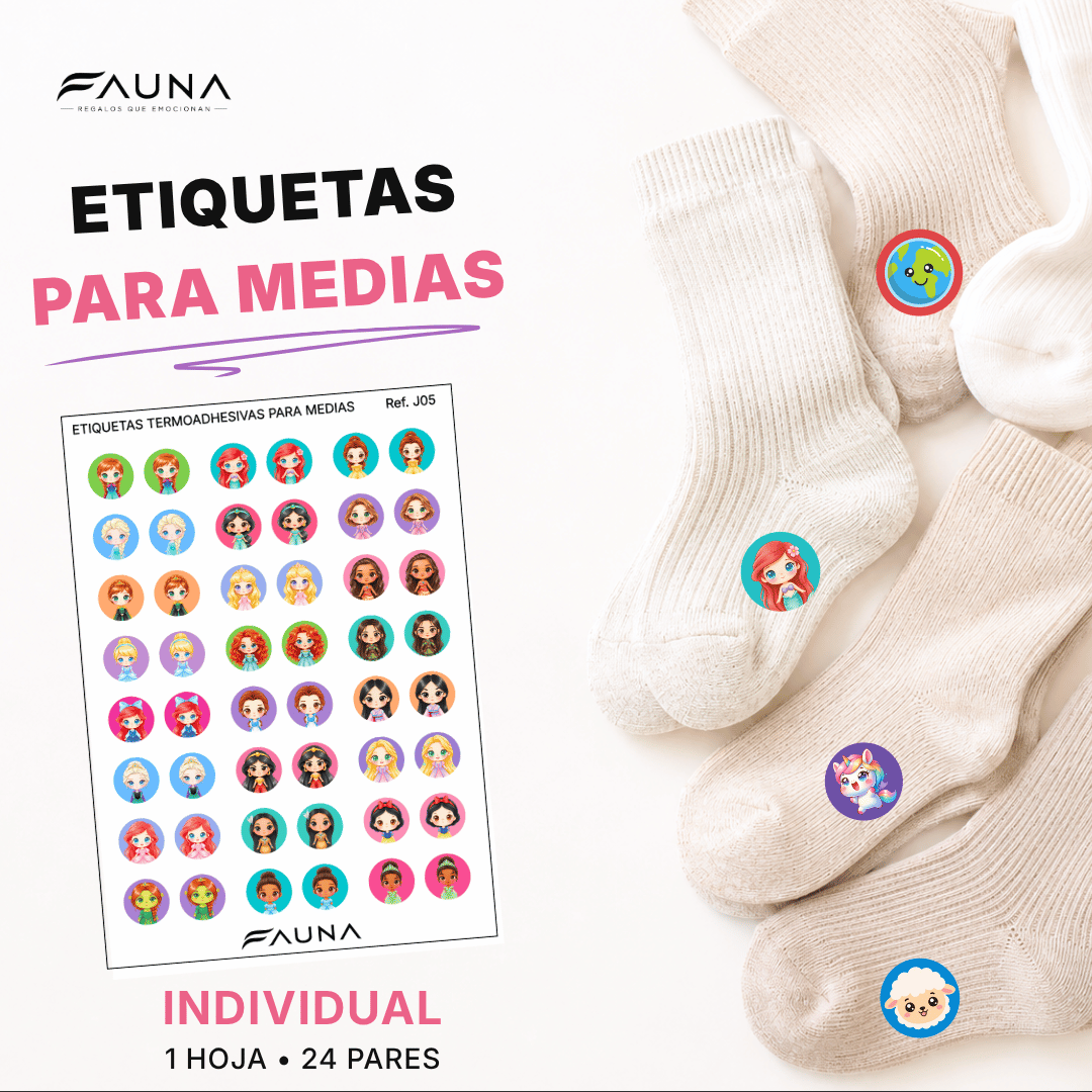 Etiquetas Termoadhesivas para Medias