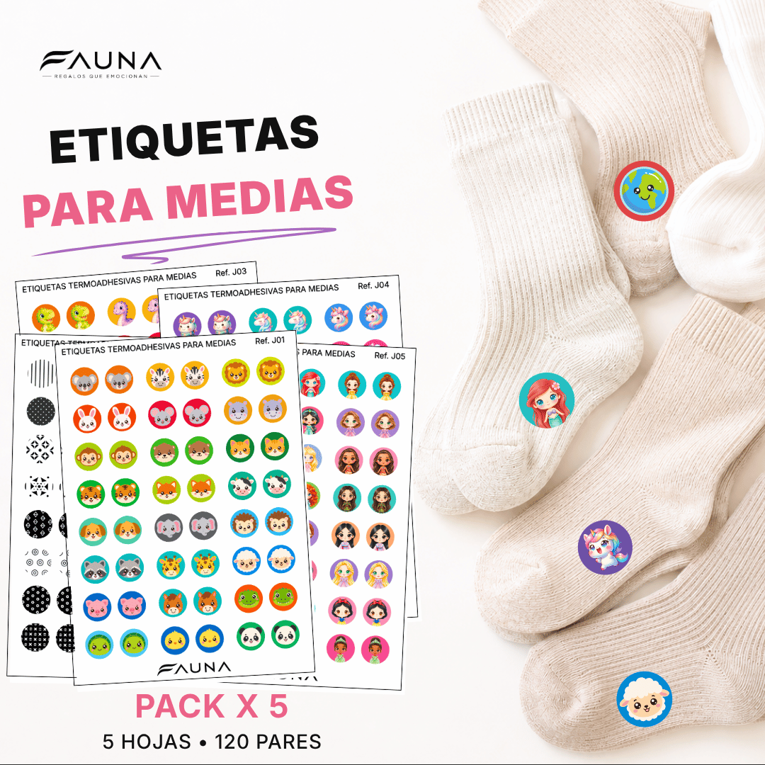 Etiquetas Termoadhesivas para Medias