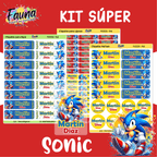 Etiquetas Escolares Premium Personalizadas – inspiradas en Sonic 🌀🐾 - Fauna Regalos que emocionan