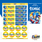 Etiquetas Escolares Premium Personalizadas – inspiradas en Sonic 🌀🐾 - Fauna Regalos que emocionan
