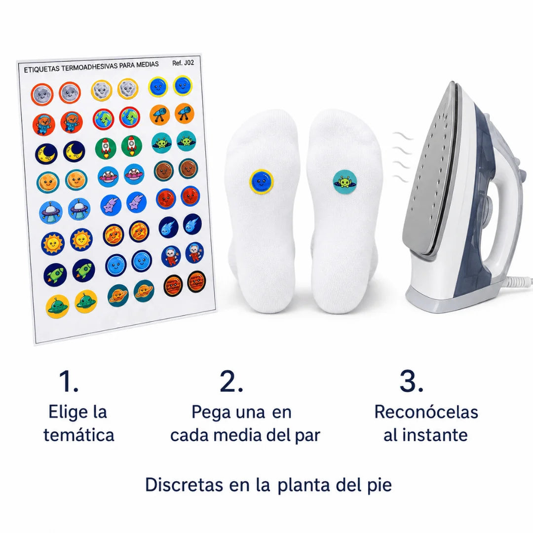 Espacio - Etiquetas Termoadhesivas para Medias