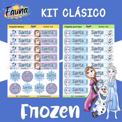 Etiquetas Escolares Premium Personalizadas – Frozen ❄️✨