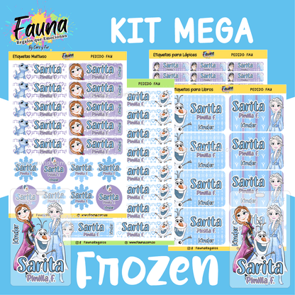 Etiquetas Escolares Premium Personalizadas – Frozen ❄️✨