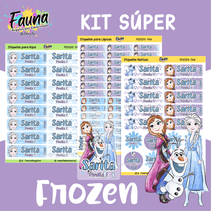 Etiquetas Escolares Premium Personalizadas – Frozen ❄️✨