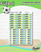 Fútbol Niño ⚽ - Etiquetas Escolares Premium Personalizadas