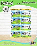 Fútbol Niño ⚽ - Etiquetas Escolares Premium Personalizadas