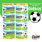 Fútbol Niño ⚽ - Etiquetas Escolares Premium Personalizadas