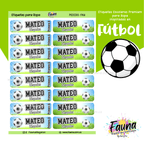 Fútbol Niño ⚽ - Etiquetas Escolares Premium Personalizadas