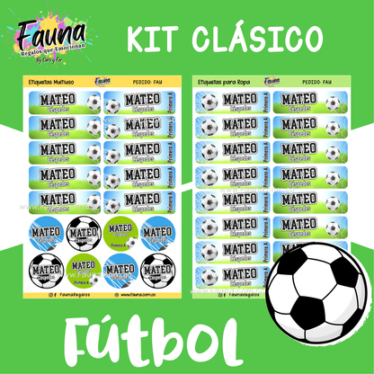 Etiquetas Escolares Premium Personalizadas – Fútbol Niño ⚽