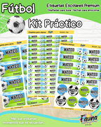 Fútbol Niño ⚽ - Etiquetas Escolares Premium Personalizadas
