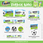 Fútbol Niño ⚽ - Etiquetas Escolares Premium Personalizadas