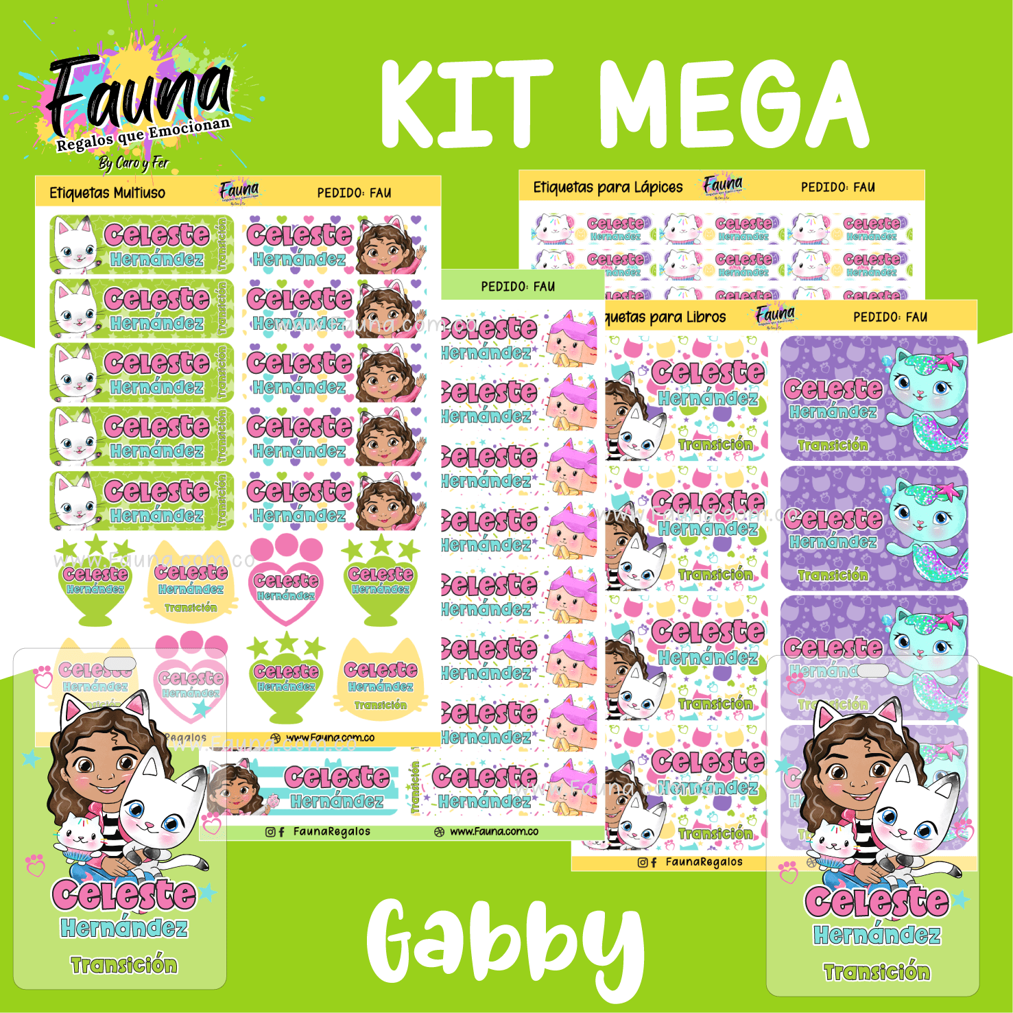 Gabby’s Dollhouse! 🏡 - Etiquetas Escolares Premium Personalizadas