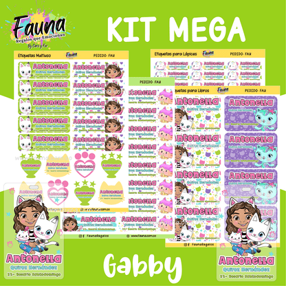 Etiquetas Escolares Premium Personalizadas – inspiradas en Gabby’s Dollhouse! ✨🏡 - Fauna Regalos que emocionan