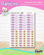 Gaticos 🐾 - Etiquetas Escolares Premium Personalizadas