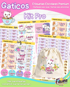 Gaticos 🐾 - Etiquetas Escolares Premium Personalizadas