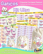 Gaticos 🐾 - Etiquetas Escolares Premium Personalizadas