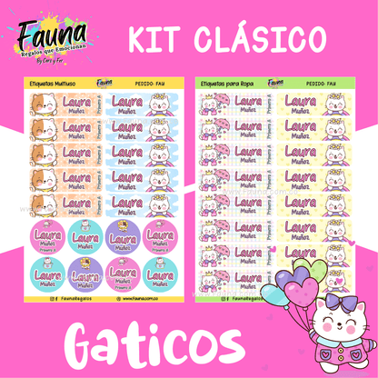 Etiquetas Escolares Premium Personalizadas – Gaticos 🐾✨