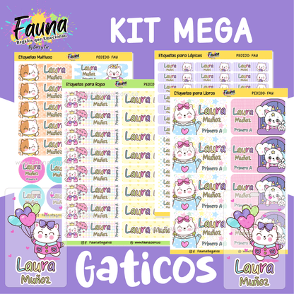 Etiquetas Escolares Premium Personalizadas – Gaticos 🐾✨