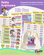 Gatita Aventurera 🏡 - Etiquetas Escolares Premium Personalizadas