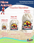 Héroe Arácnido 🕷️ - Tula personalizada para niño – multiusos con nombre