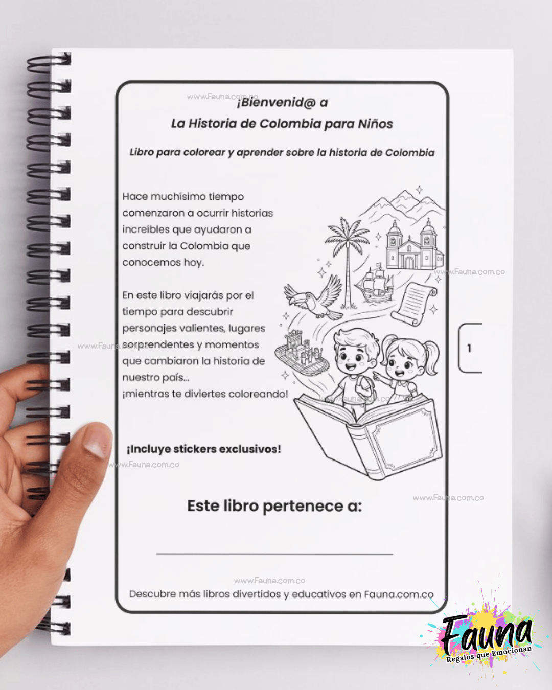 Libro para Colorear y Aprender - La Historia de Colombia para Niños