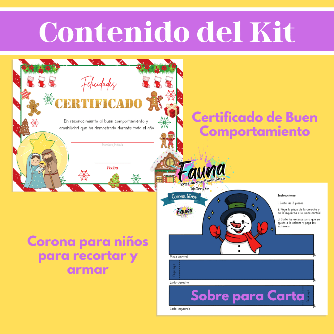 Kit Navideño: Carta al Niño Dios + Actividades Creativas - Fauna Regalos que emocionan