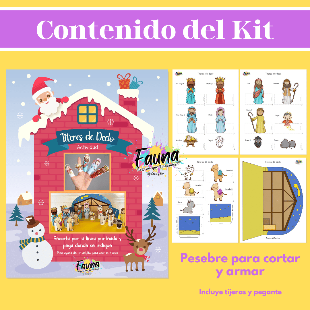 Kit Navideño: Carta al Niño Dios + Actividades Creativas - Fauna Regalos que emocionan