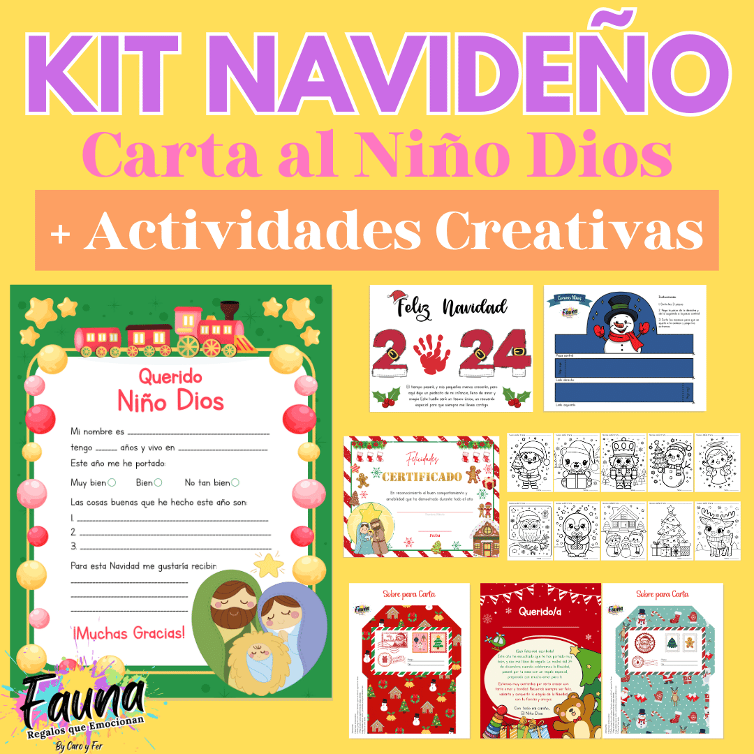 Kit Navideño: Carta al Niño Dios + Actividades Creativas - Fauna Regalos que emocionan