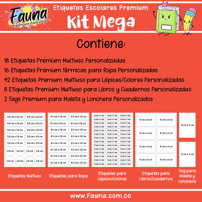 Etiquetas Escolares Premium Personalizadas – inspiradas en Gabby’s Dollhouse! ✨🏡 - Fauna Regalos que emocionan