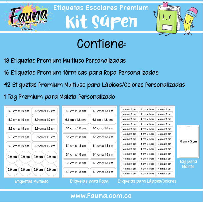 Etiquetas Escolares Premium Personalizadas – inspiradas en Gabby’s Dollhouse! ✨🏡 - Fauna Regalos que emocionan