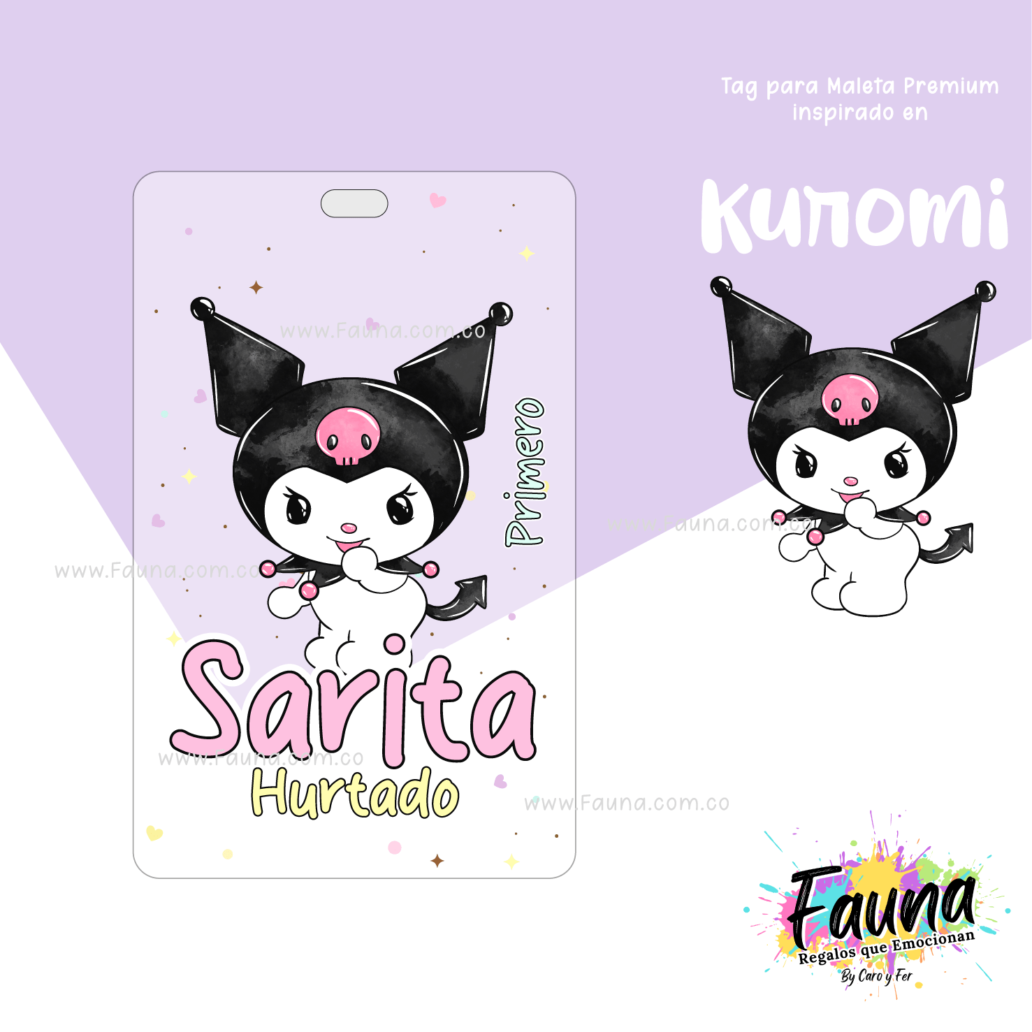 Kuromi 💜 - Etiquetas Escolares Premium Personalizadas
