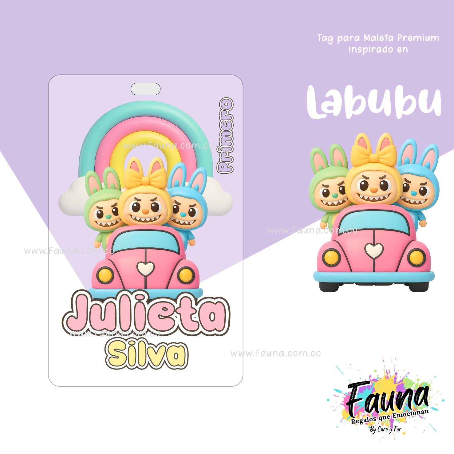 Labubu 🌈 - Etiquetas Escolares Premium Personalizadas