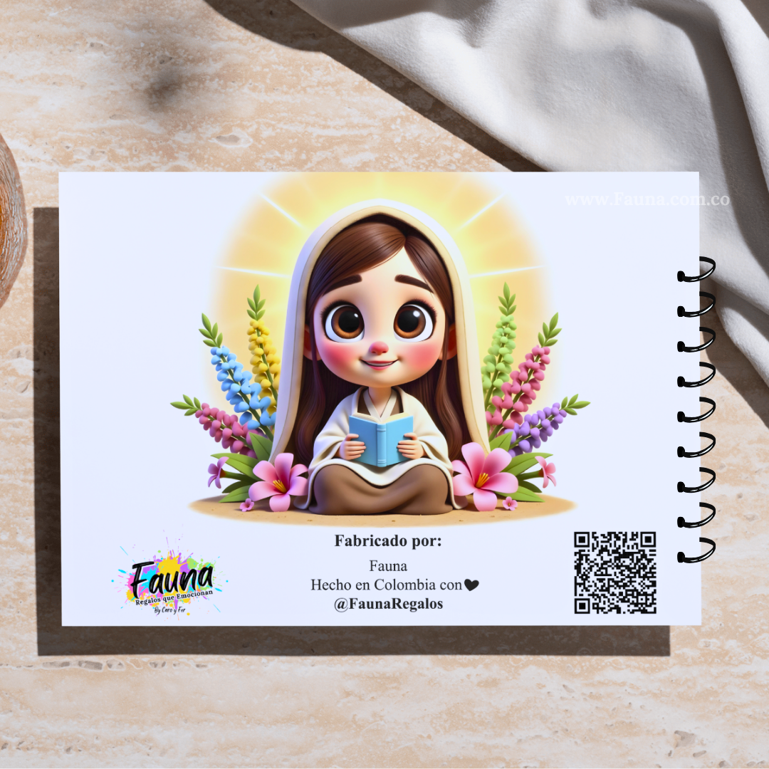 📖✨ Libro de Colorear Infantil – La Virgen María (50 hojas)
