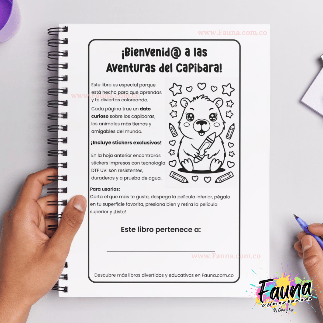 Libro para Colorear – Aventuras del Capibara 🐾