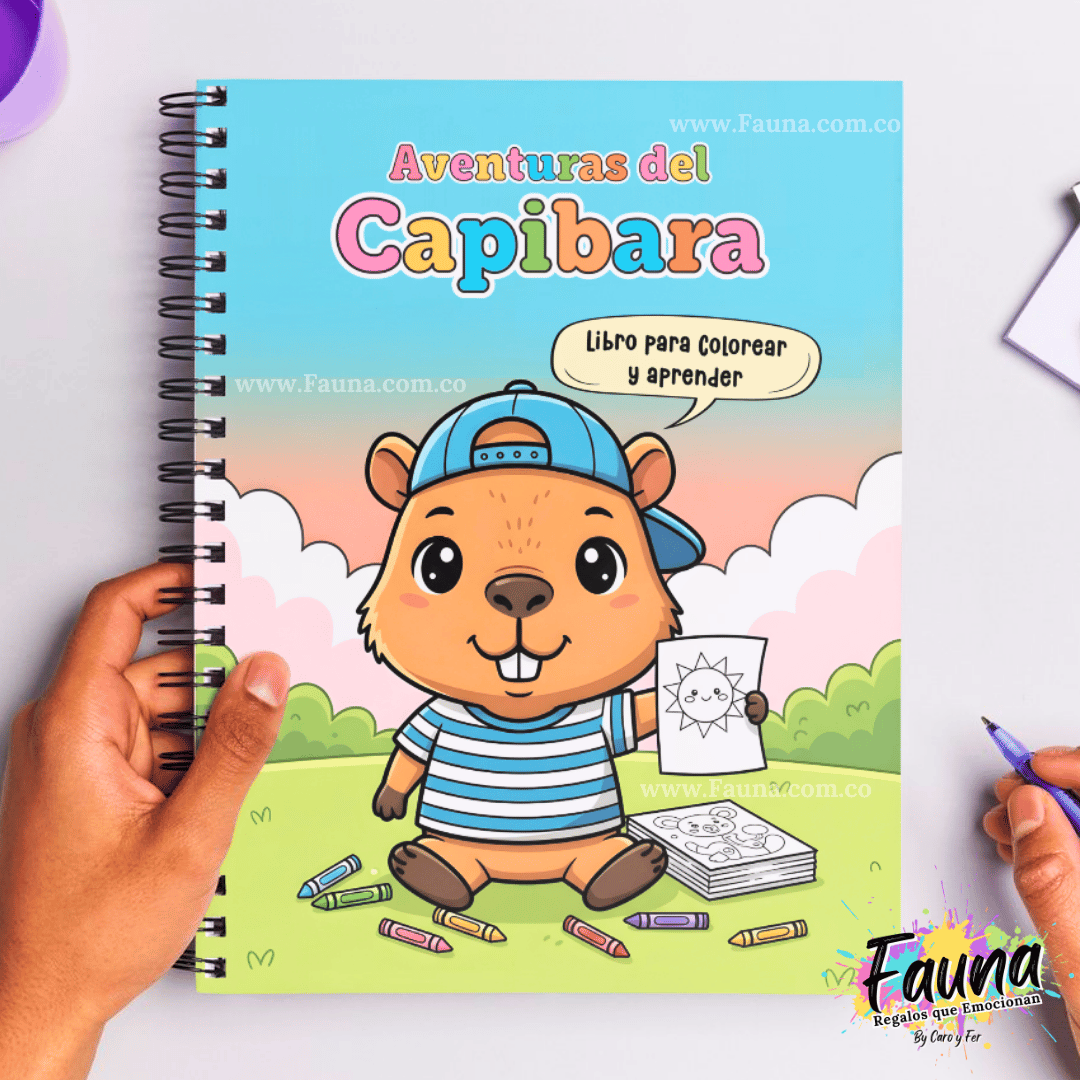 Libro para Colorear y Aprender – Aventuras del Capibara 🐾
