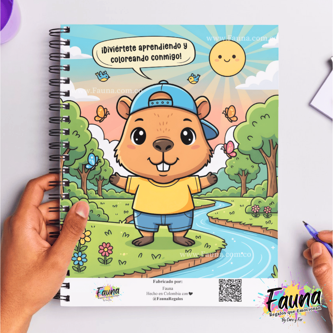 Libro para Colorear y Aprender – Aventuras del Capibara 🐾