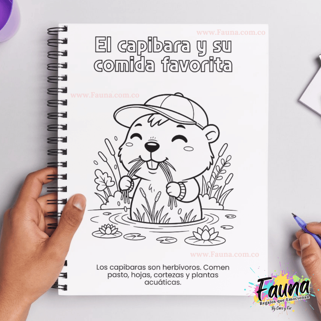 Libro para Colorear – Aventuras del Capibara 🐾