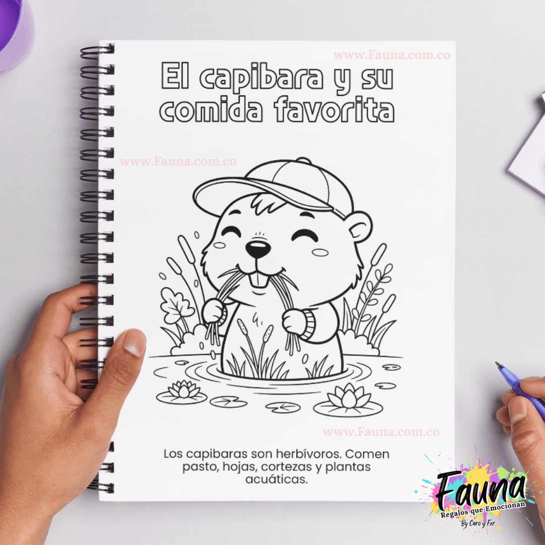 Libro para Colorear – Aventuras del Capibara 🐾