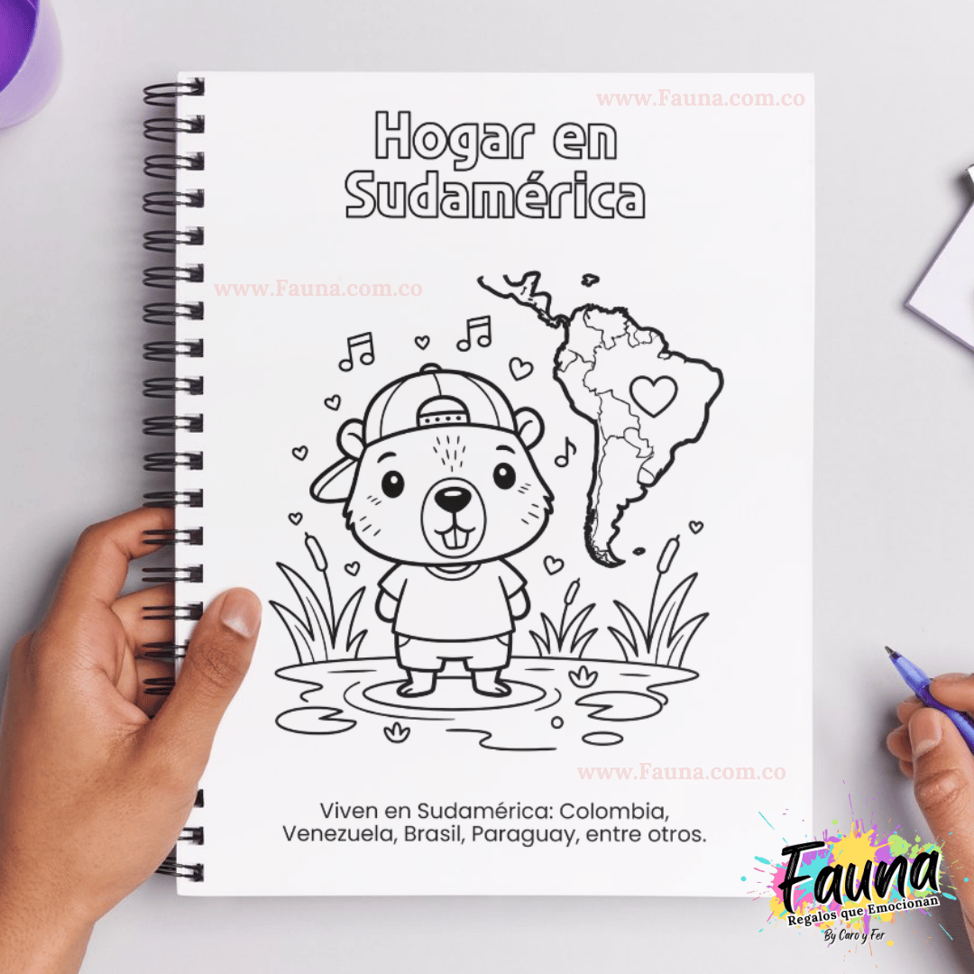 Libro para Colorear y Aprender – Aventuras del Capibara 🐾