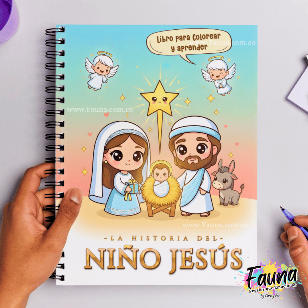 Libro para Colorear – La Historia del Niño Jesús ✨